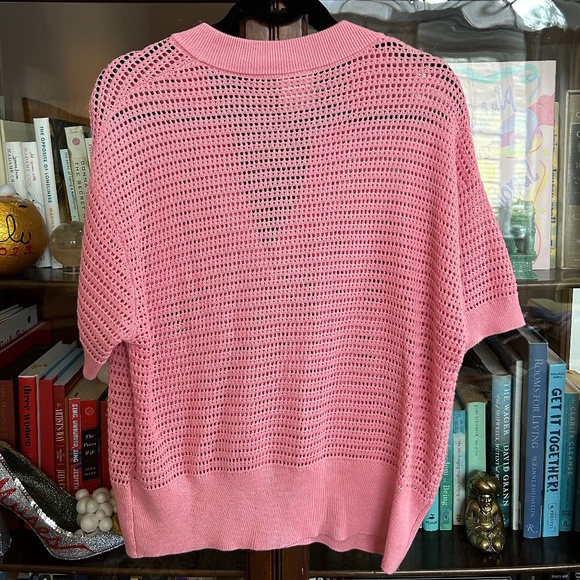 Varley  Sea Pink Sea Callie Knit Top - Size Medium - Picture 2 of 2